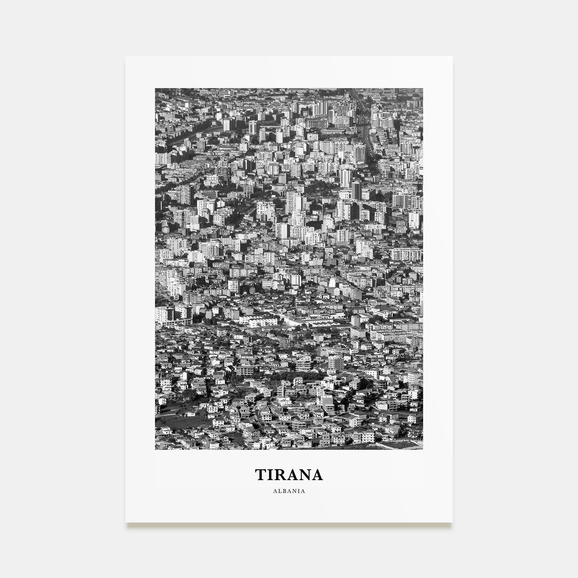 Tirana Portrait B&W Poster