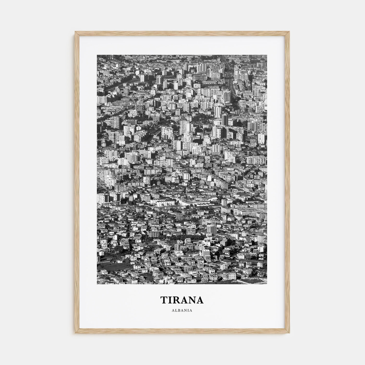 Tirana Portrait B&W Poster