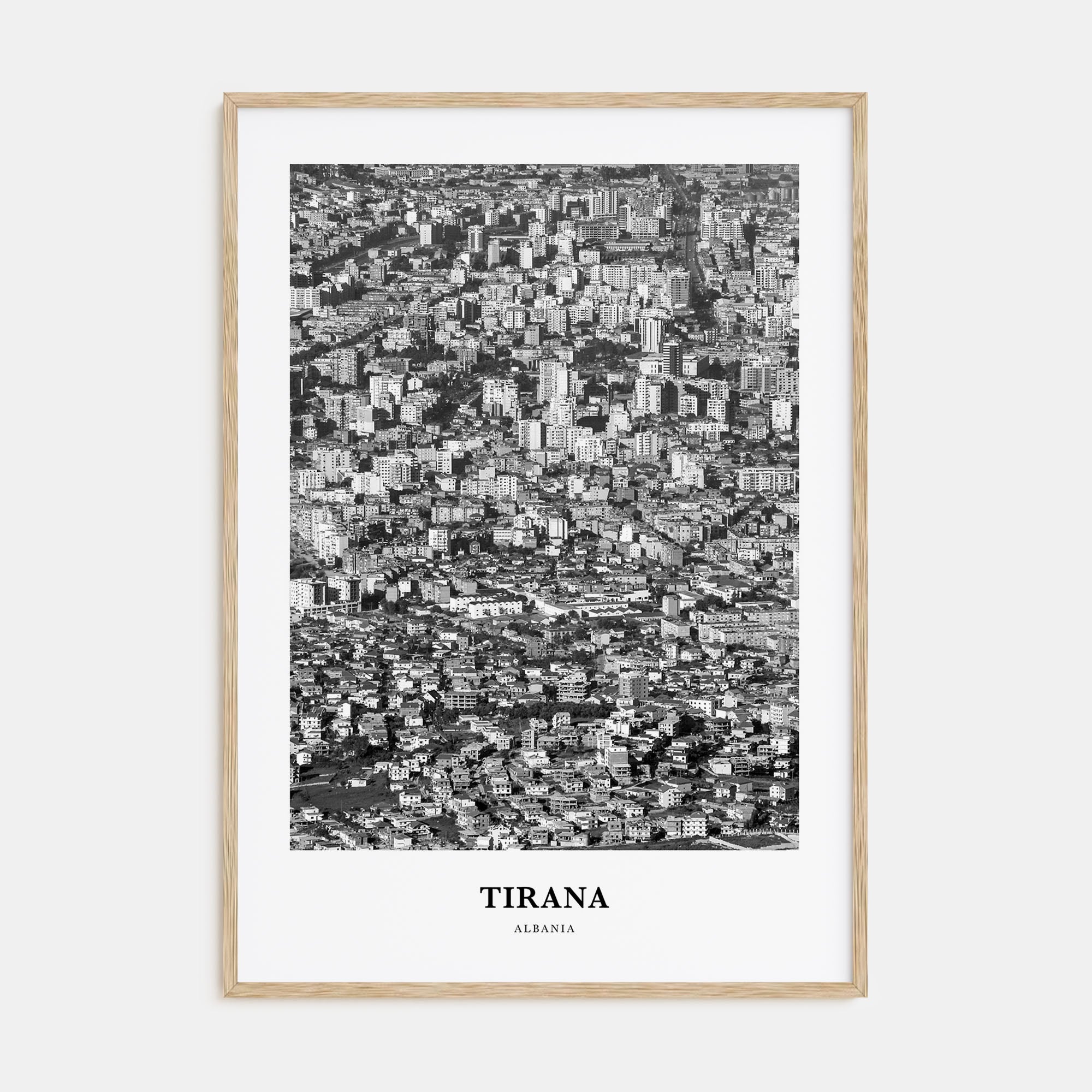 Tirana Portrait B&W Poster