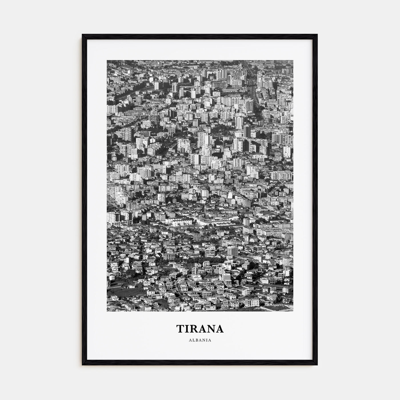 Tirana Portrait B&W Poster