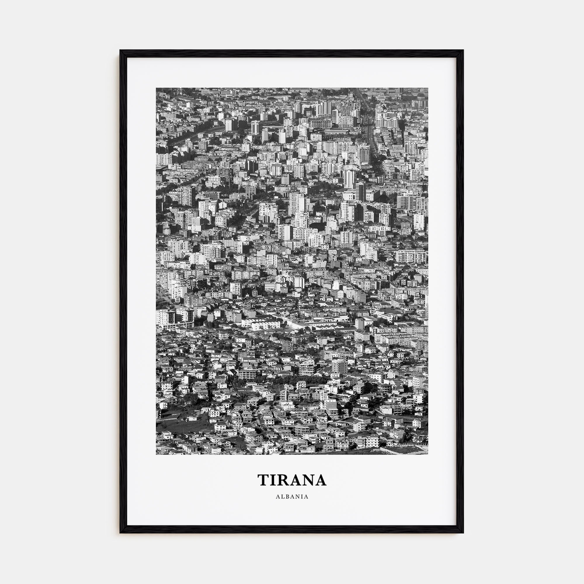 Tirana Portrait B&W Poster