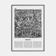 Tirana Travel B&W Poster