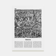 Tirana Travel B&W Poster