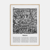 Tirana Travel B&W Poster