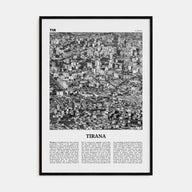 Tirana Travel B&W Poster