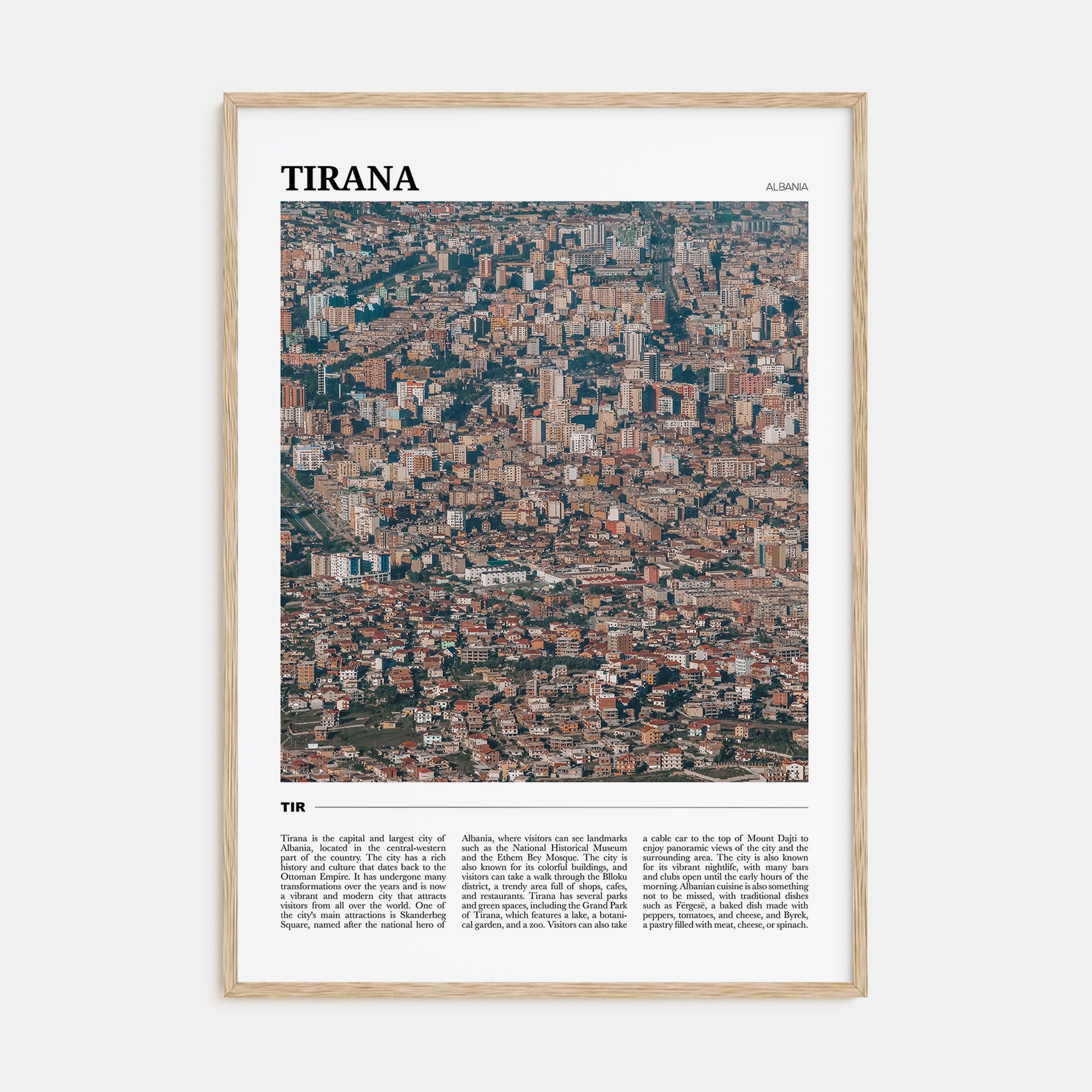 Tirana Travel Color Poster