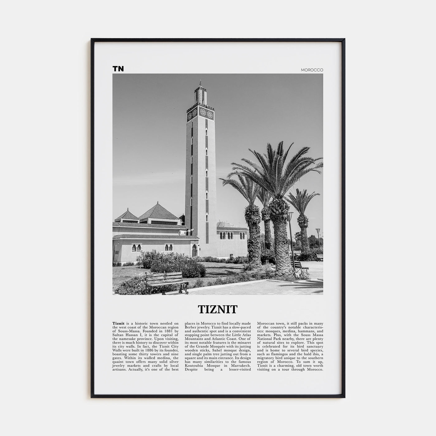 Tiznit Travel B&W Poster