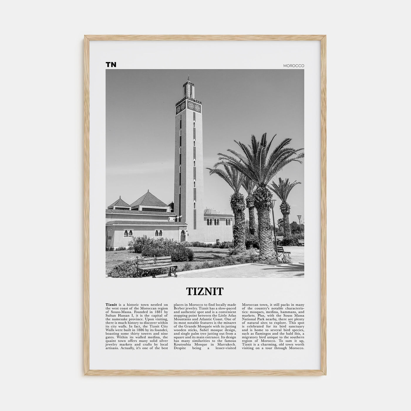 Tiznit Travel B&W Poster