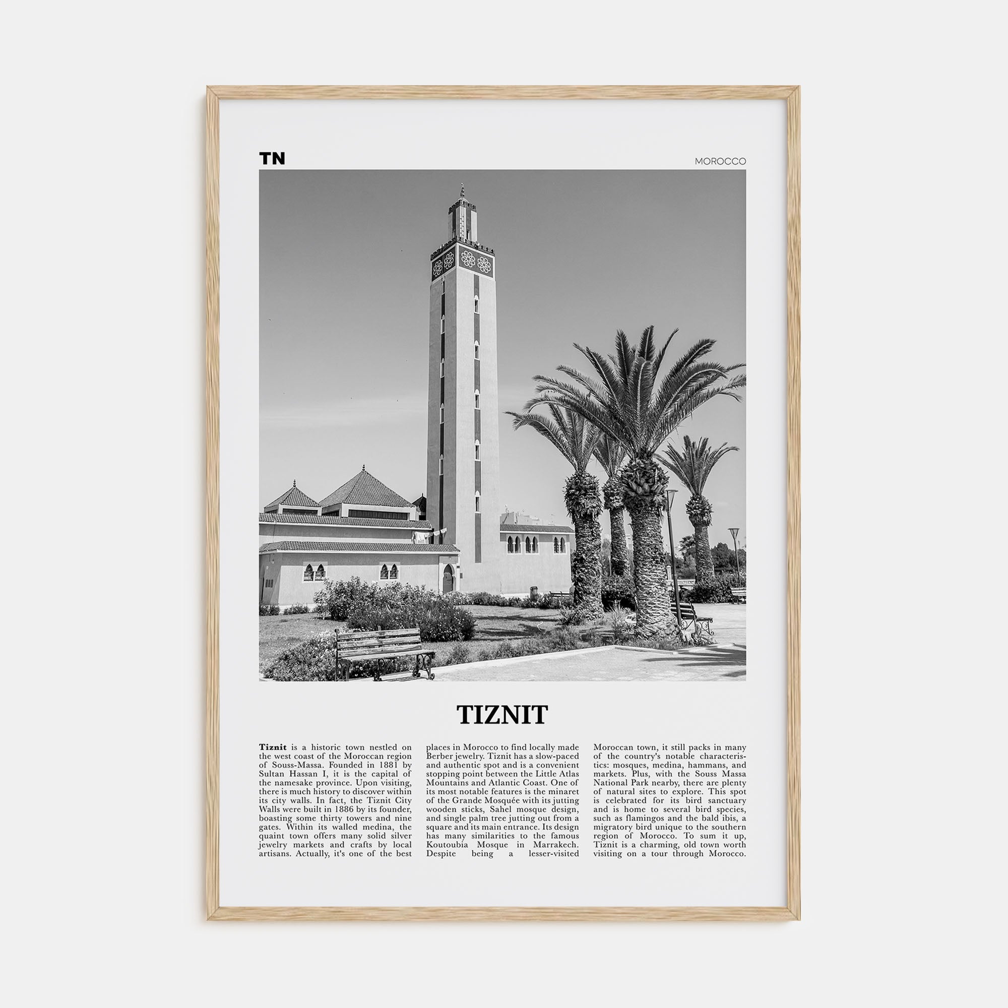 Tiznit Travel B&W Poster
