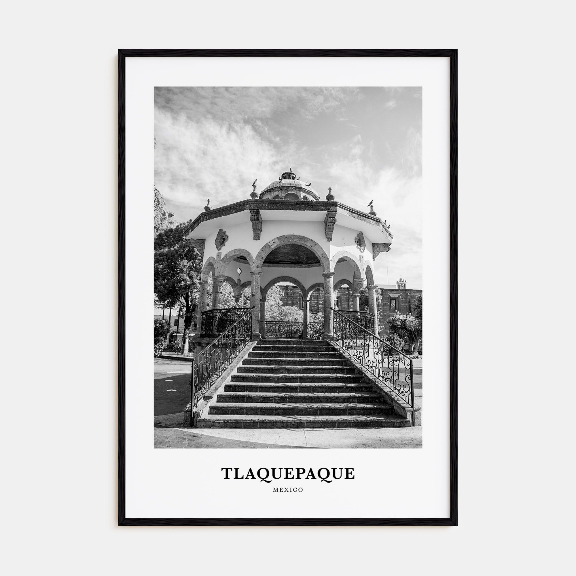 Tlaquepaque Portrait B&W Poster