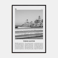 Todos Santos Travel B&W Poster