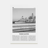 Todos Santos Travel B&W Poster