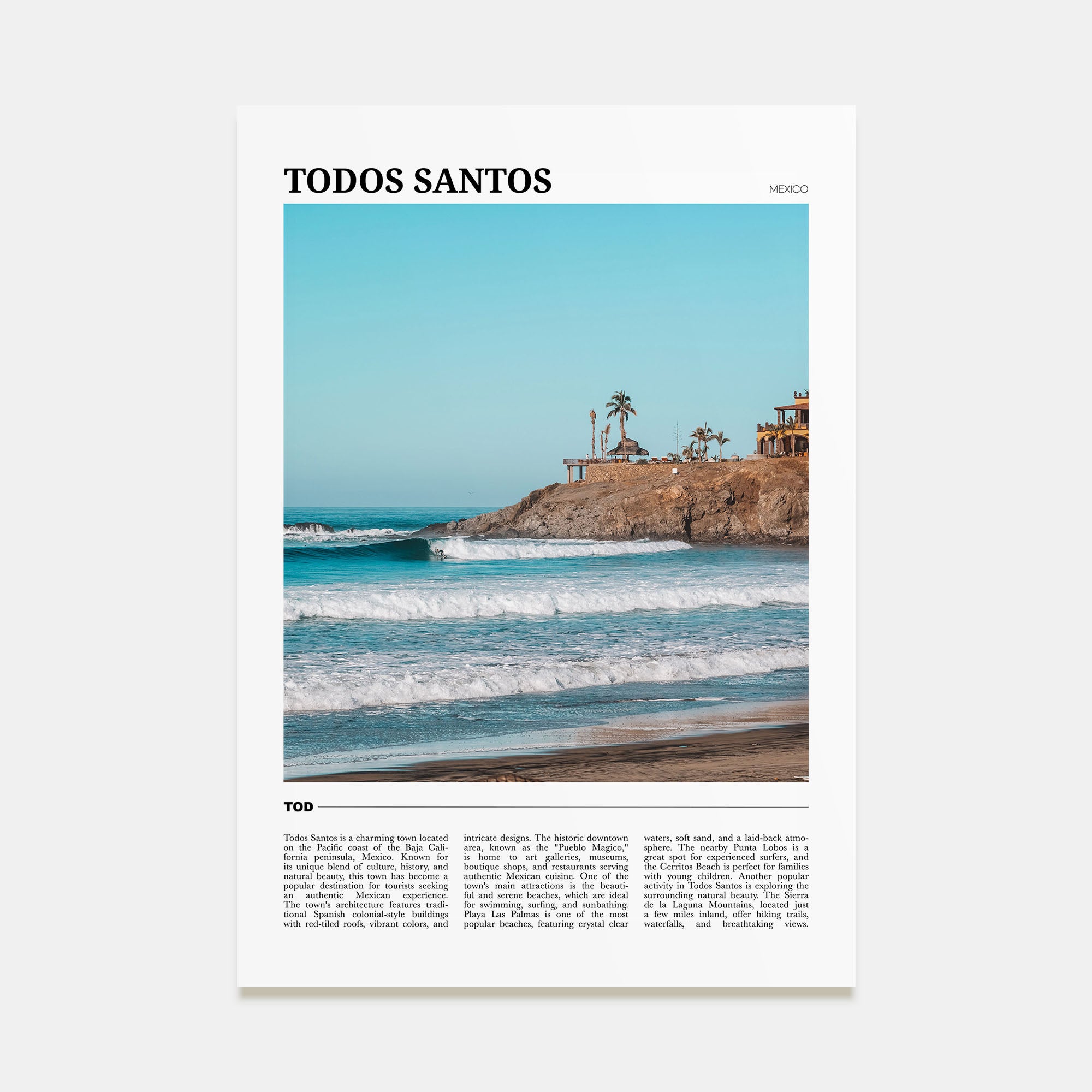Todos Santos Travel Color Poster