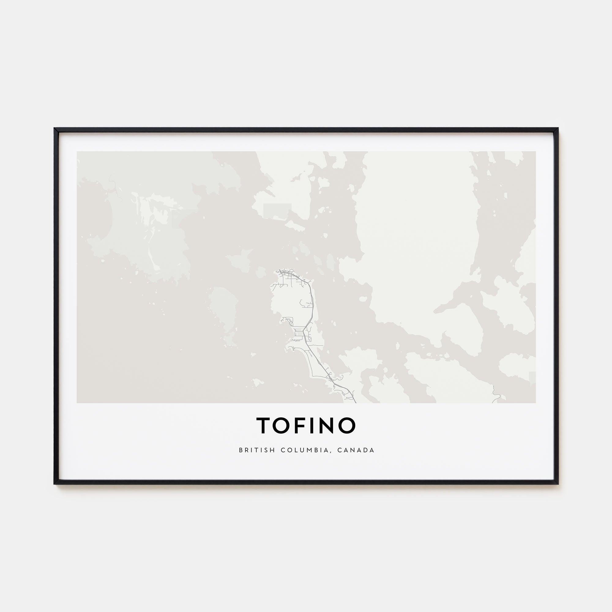 Tofino Map Landscape Poster