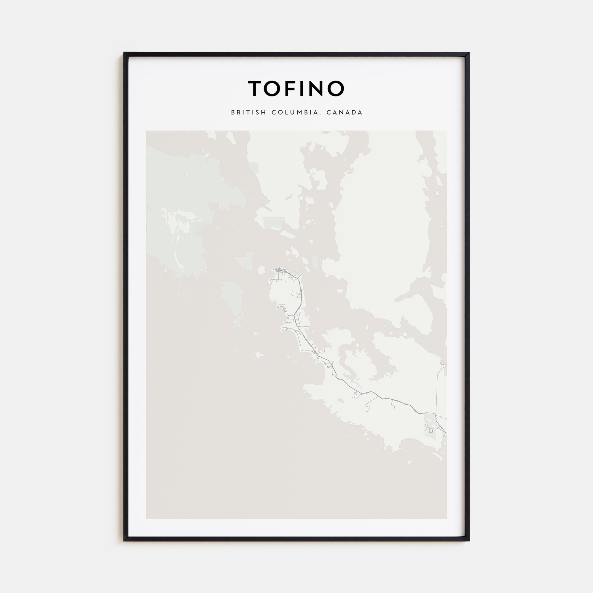 Tofino Map Portrait Poster