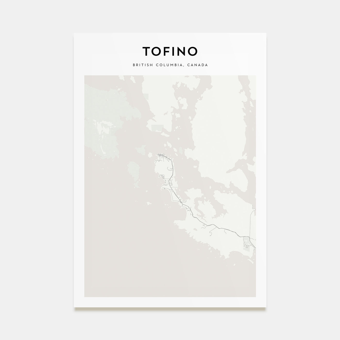 Tofino Map Portrait Poster