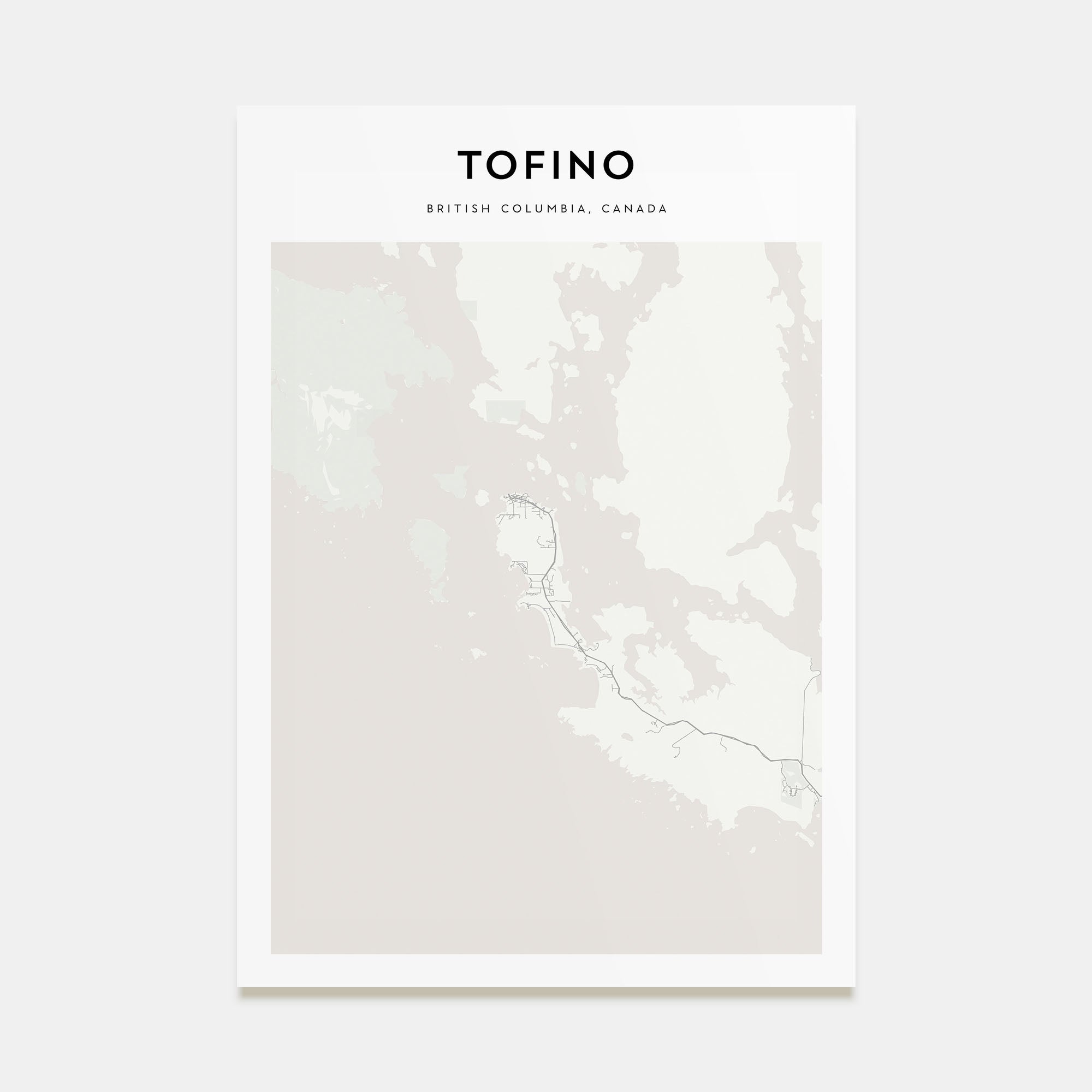 Tofino Map Portrait Poster