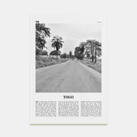 Togo Travel B&W Poster