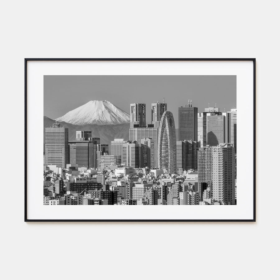 Tokyo Landscape B&W Poster