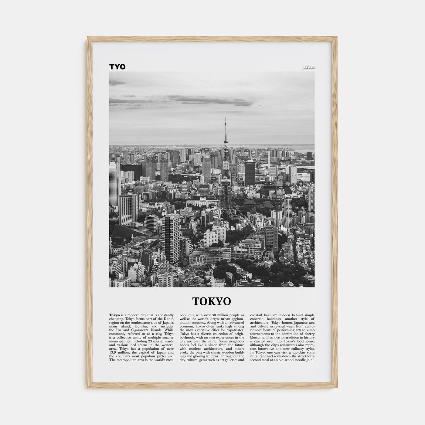 Tokyo Travel B&W No 2 Poster