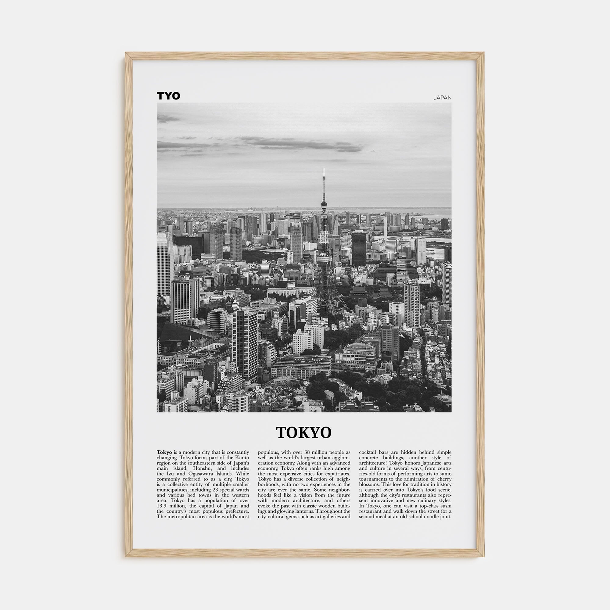 Tokyo Travel B&W No 2 Poster