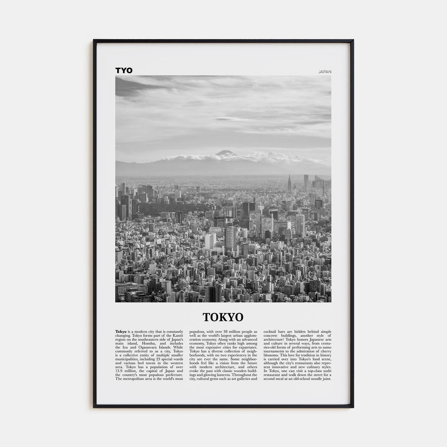 Tokyo Travel B&W No 3 Poster