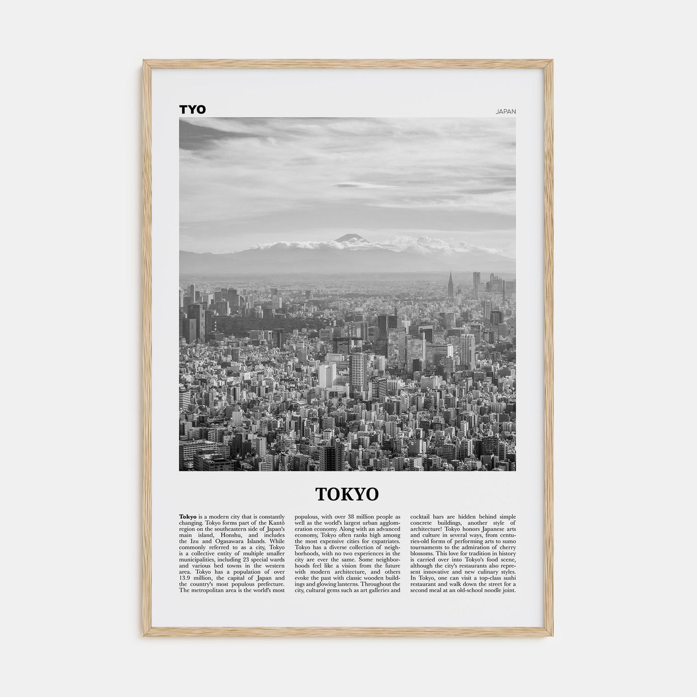 Tokyo Travel B&W No 3 Poster