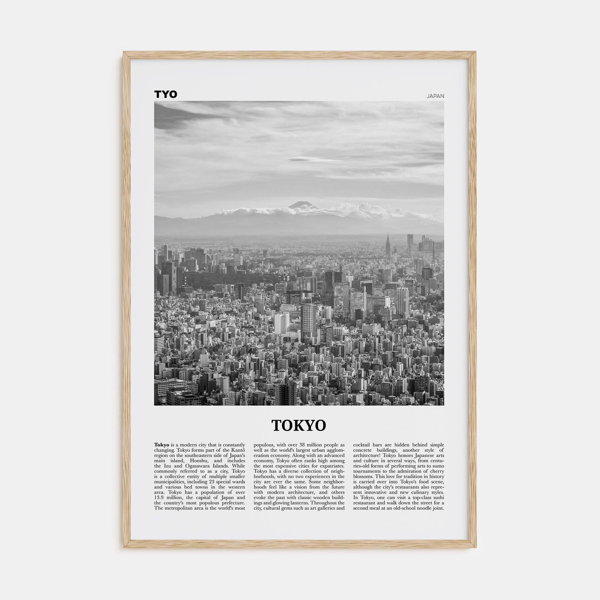 Tokyo Travel B&W No 3 Poster
