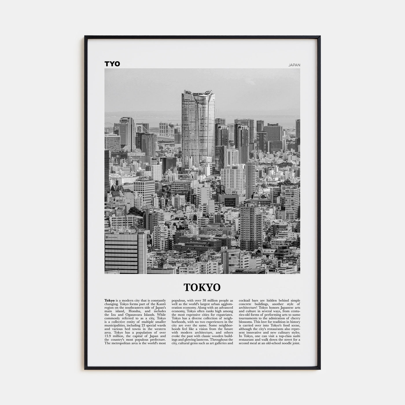 Tokyo Travel B&W No 4 Poster