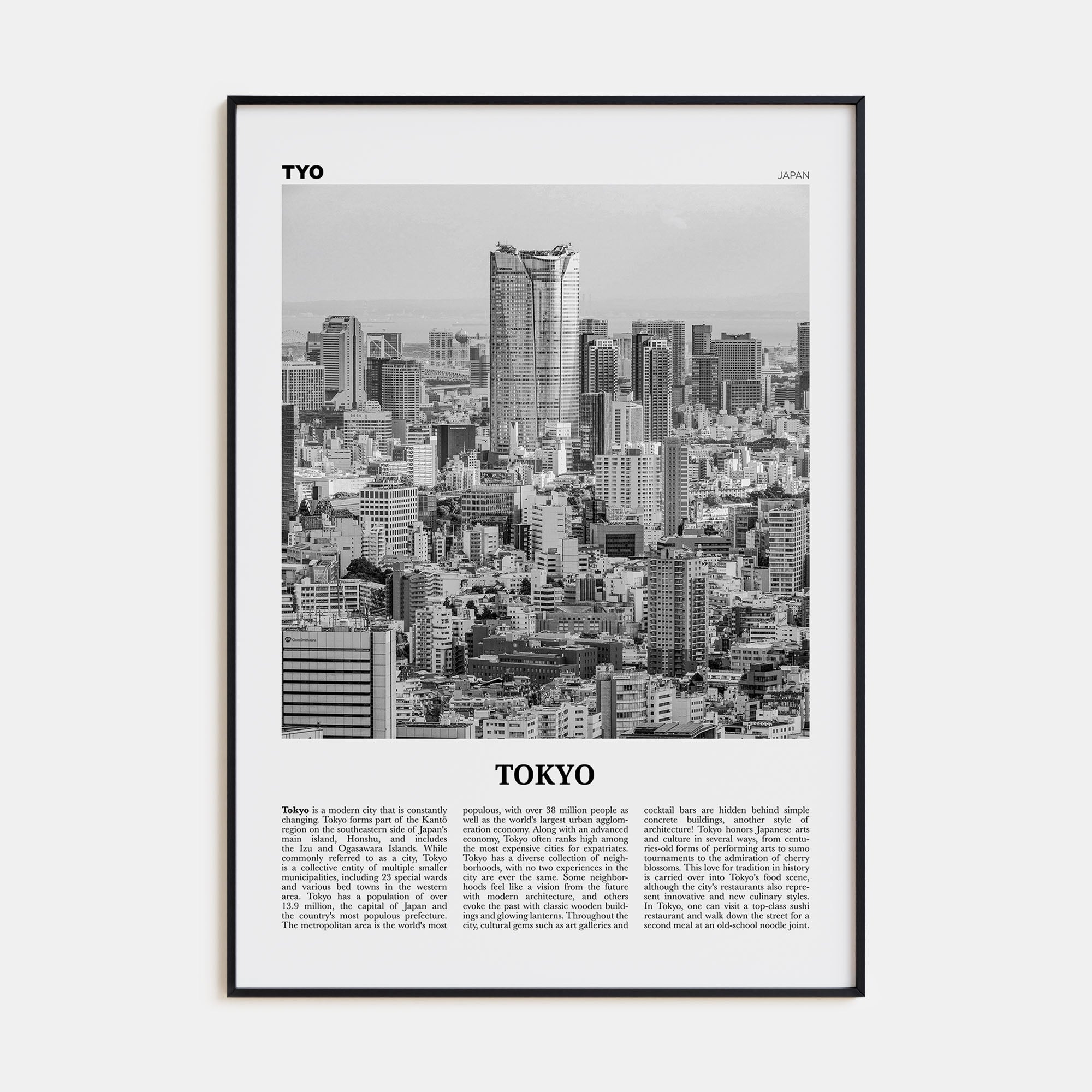 Tokyo Travel B&W No 4 Poster