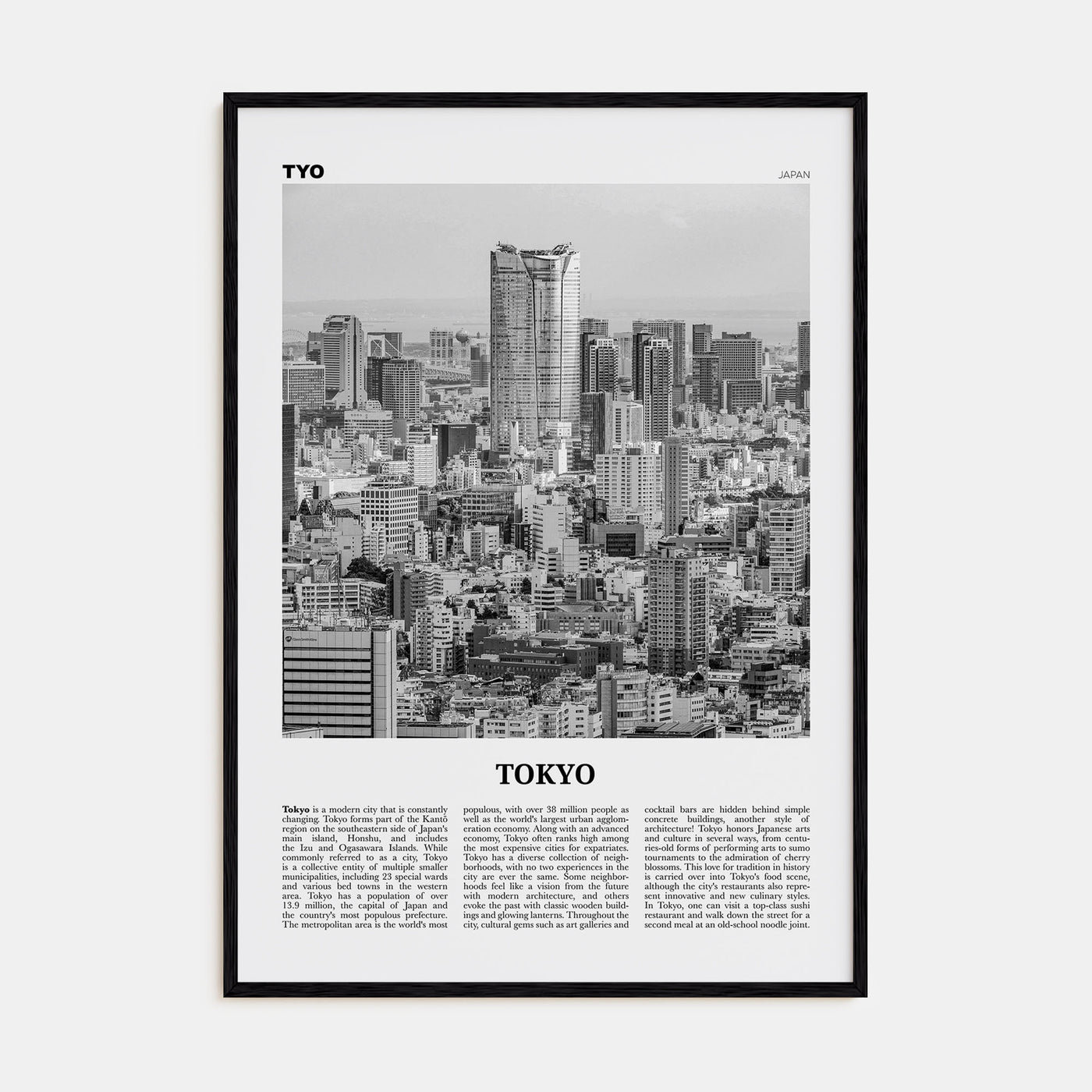 Tokyo Travel B&W No 4 Poster