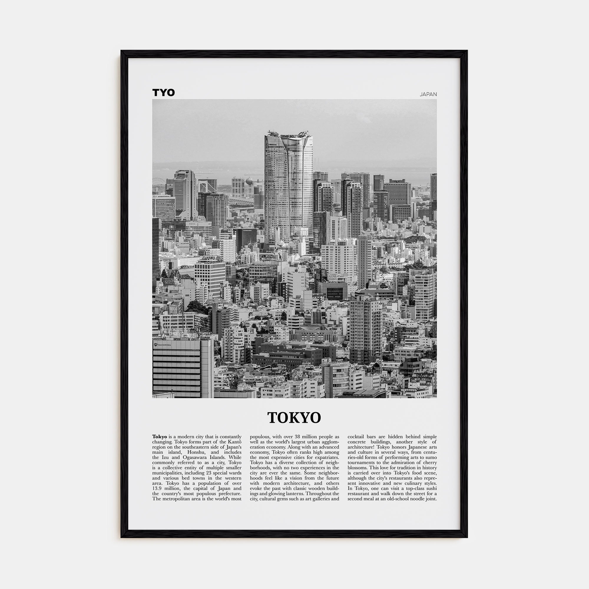 Tokyo Travel B&W No 4 Poster