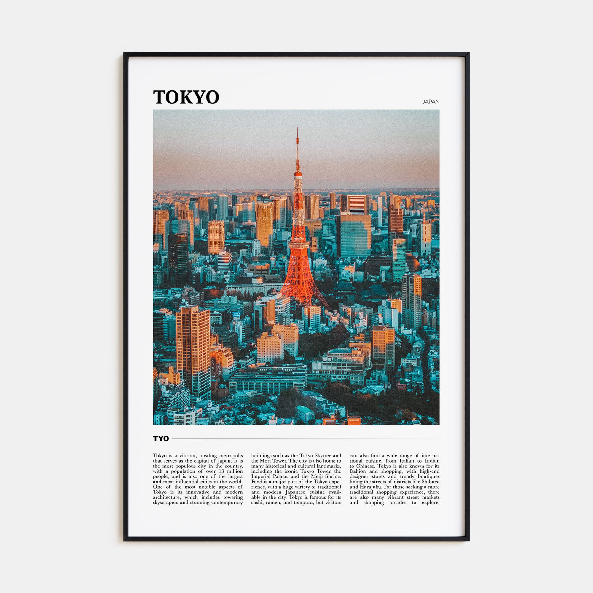 Tokyo Travel Color Poster