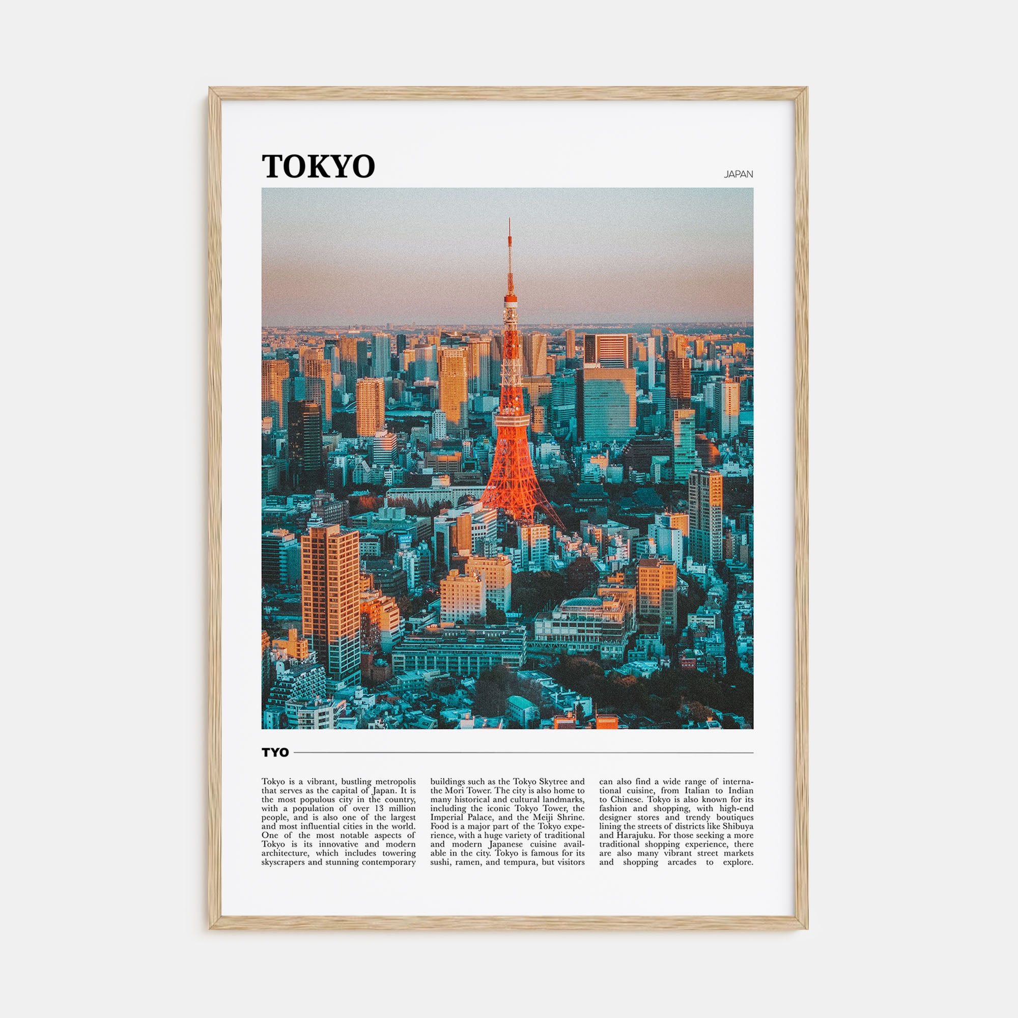 Tokyo Travel Color Poster