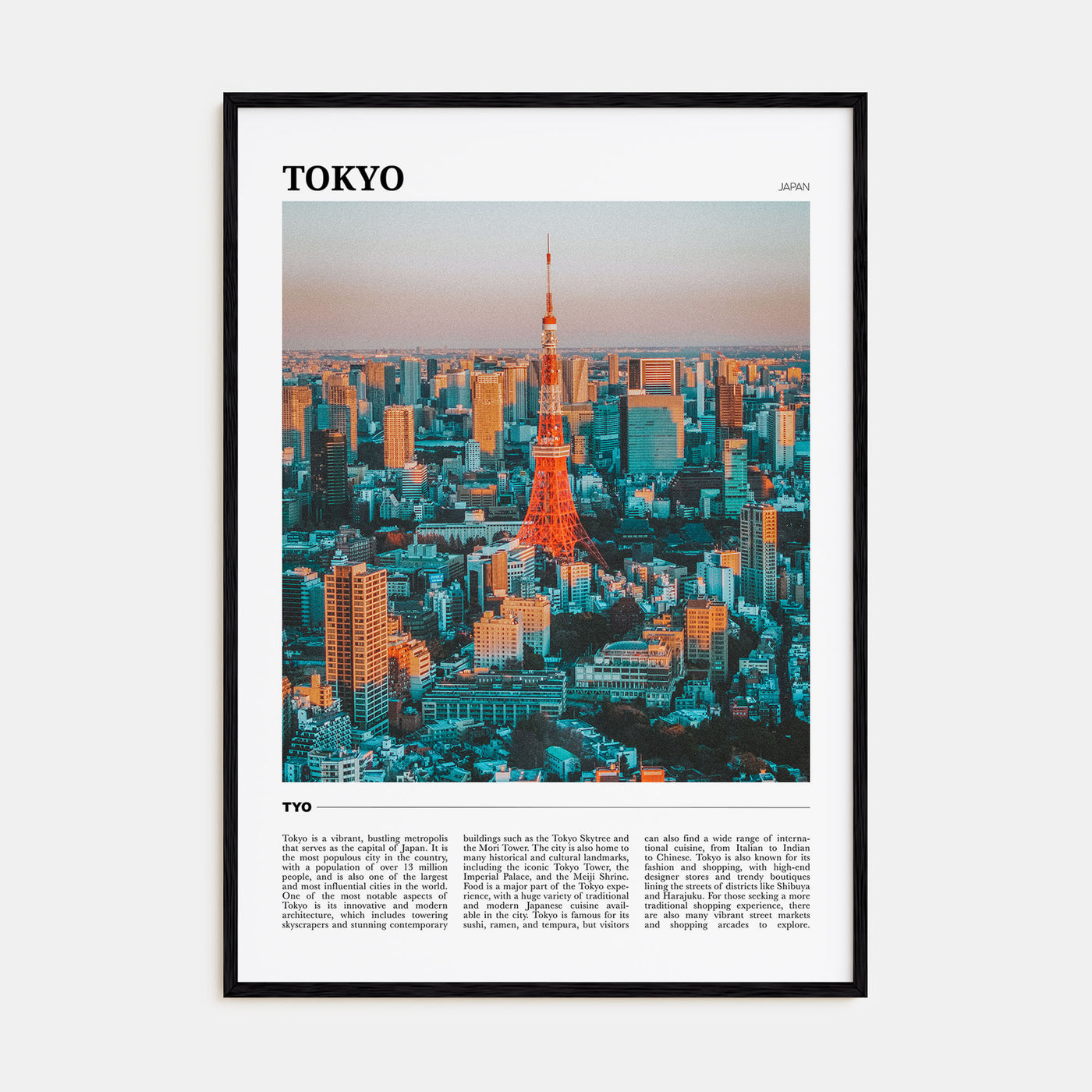 Tokyo Travel Color Poster