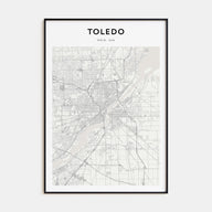Toledo, Ohio Map Portrait Poster