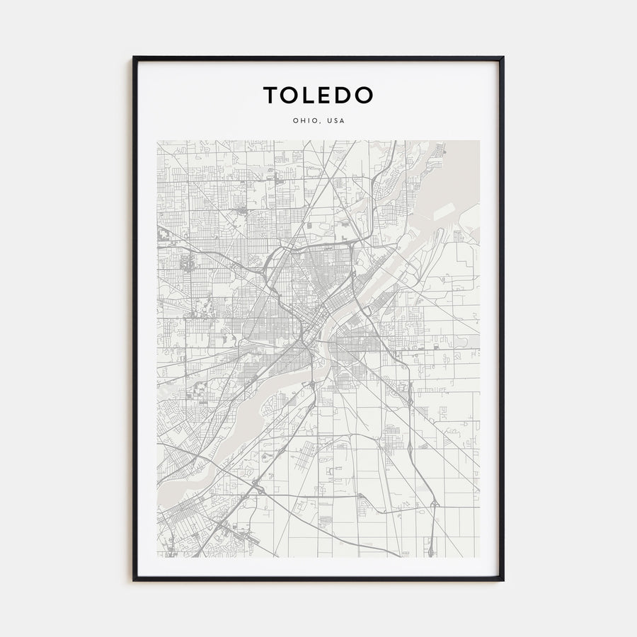 Toledo, Ohio Map Portrait Poster