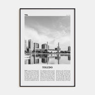 Toledo, Ohio Travel B&W Poster