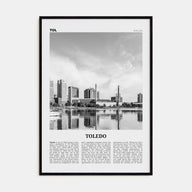 Toledo, Ohio Travel B&W Poster