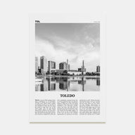 Toledo, Ohio Travel B&W Poster