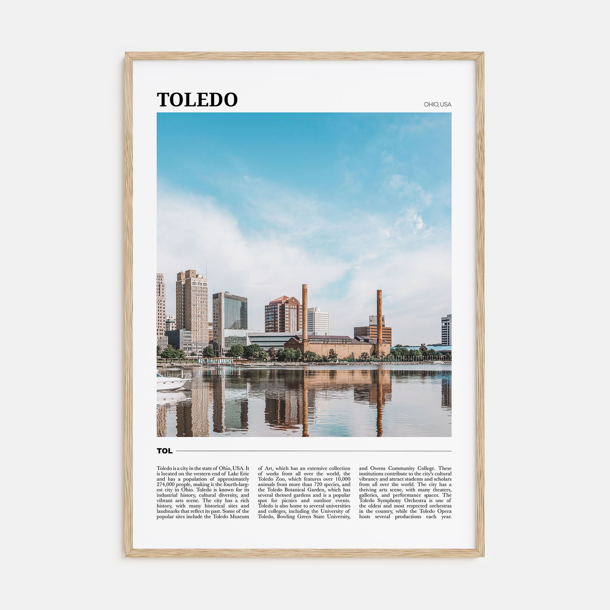 Toledo, Ohio Travel Color Poster