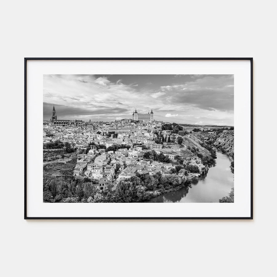 Toledo, Spain Landscape B&W Poster
