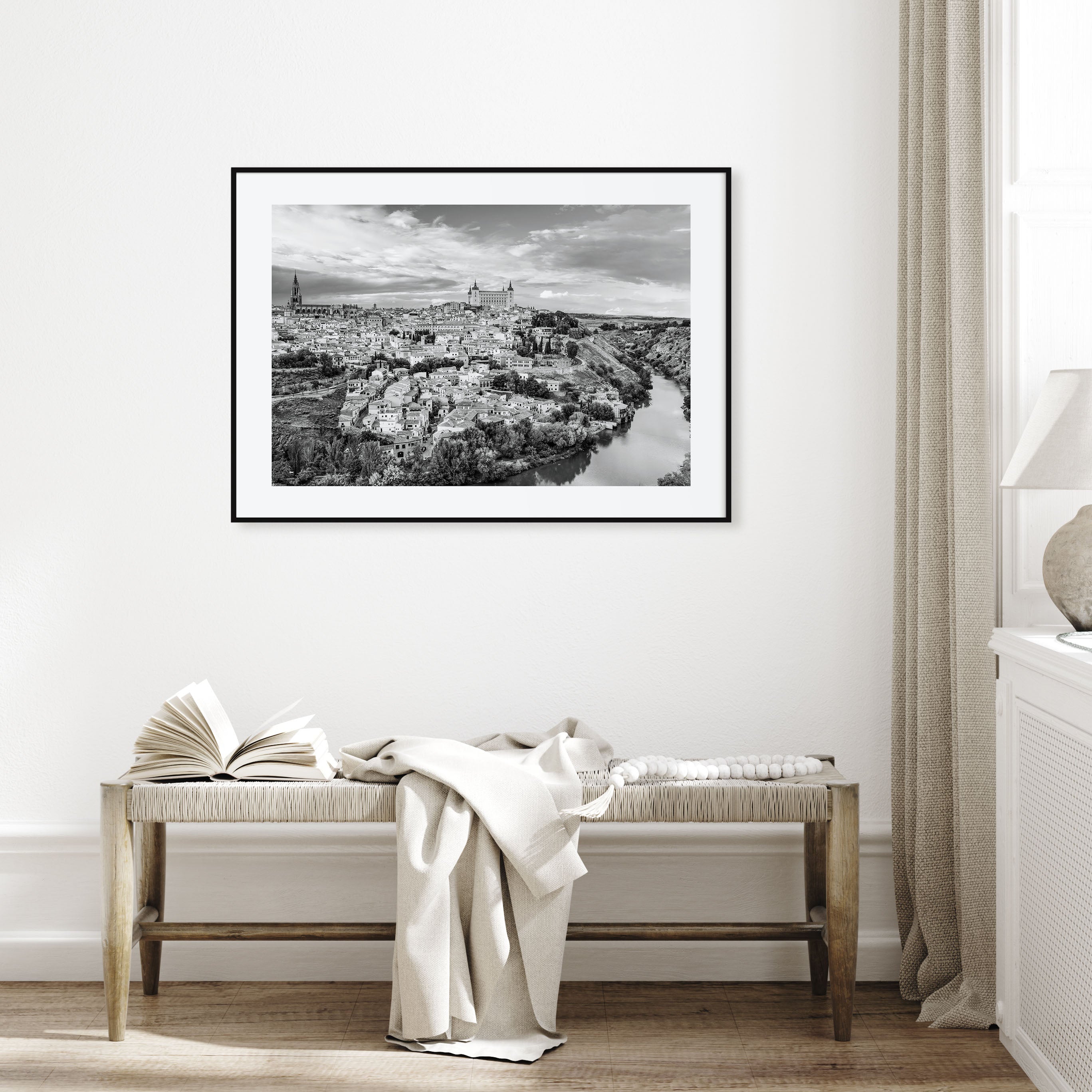 Toledo, Spain Landscape B&W Poster