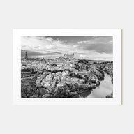 Toledo, Spain Landscape B&W Poster