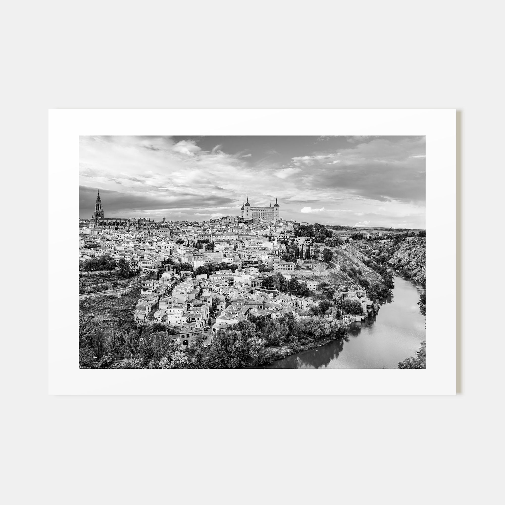 Toledo, Spain Landscape B&W Poster