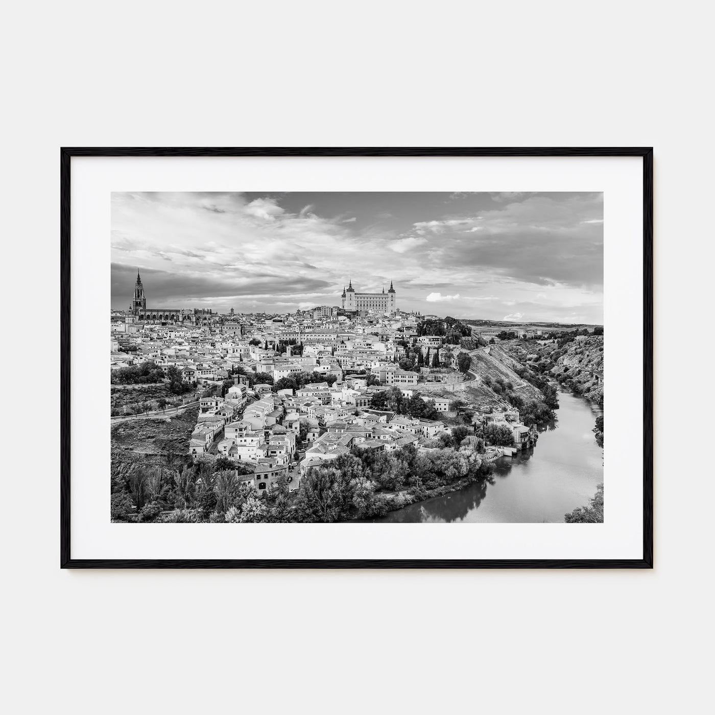 Toledo, Spain Landscape B&W Poster