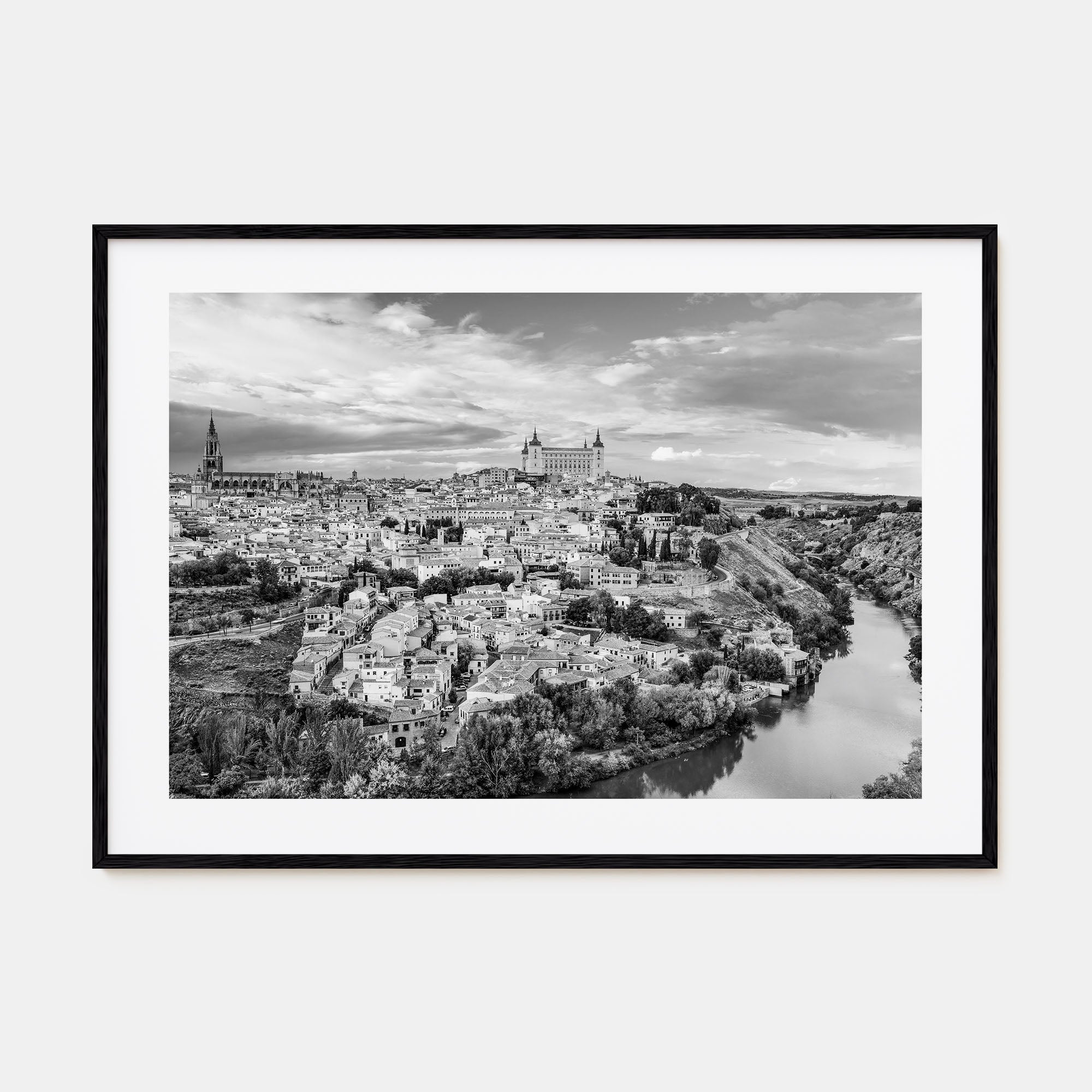 Toledo, Spain Landscape B&W Poster