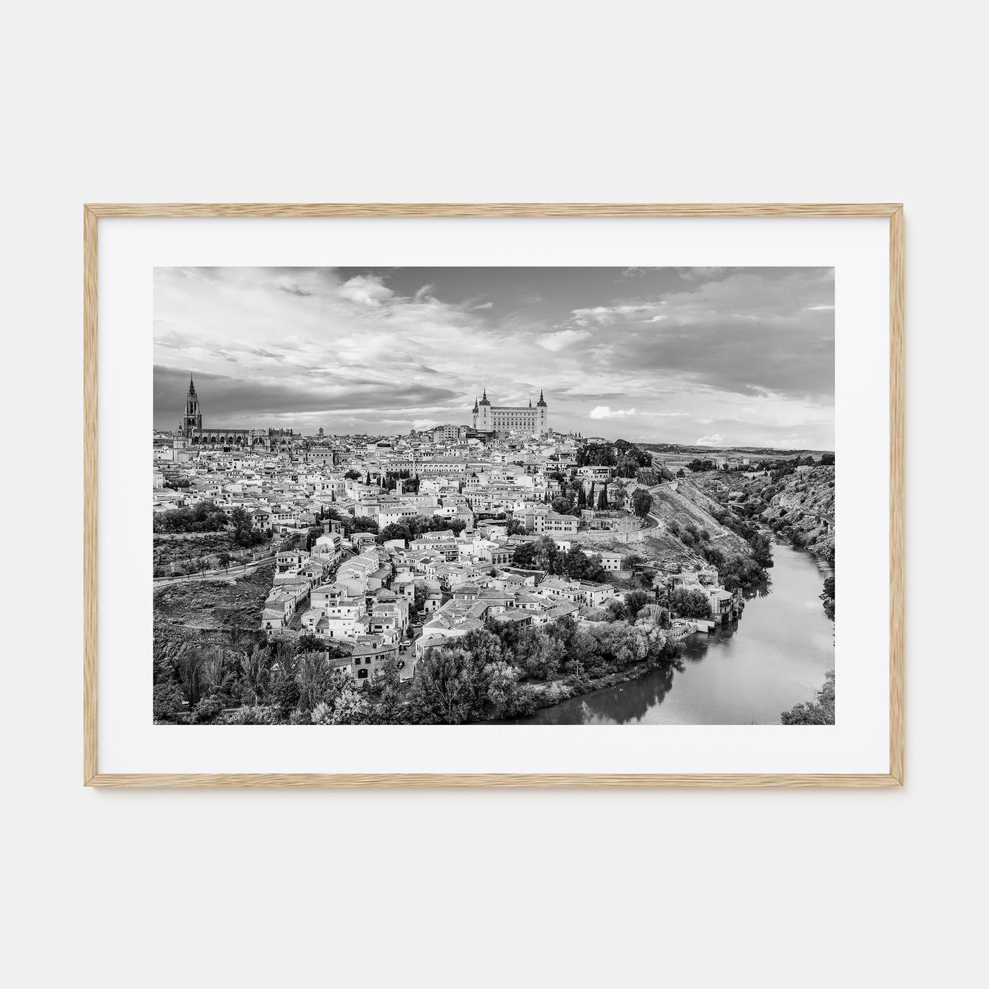 Toledo, Spain Landscape B&W Poster