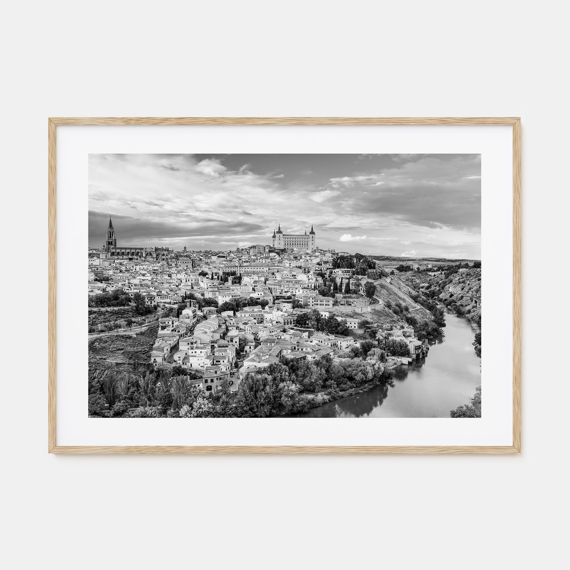 Toledo, Spain Landscape B&W Poster