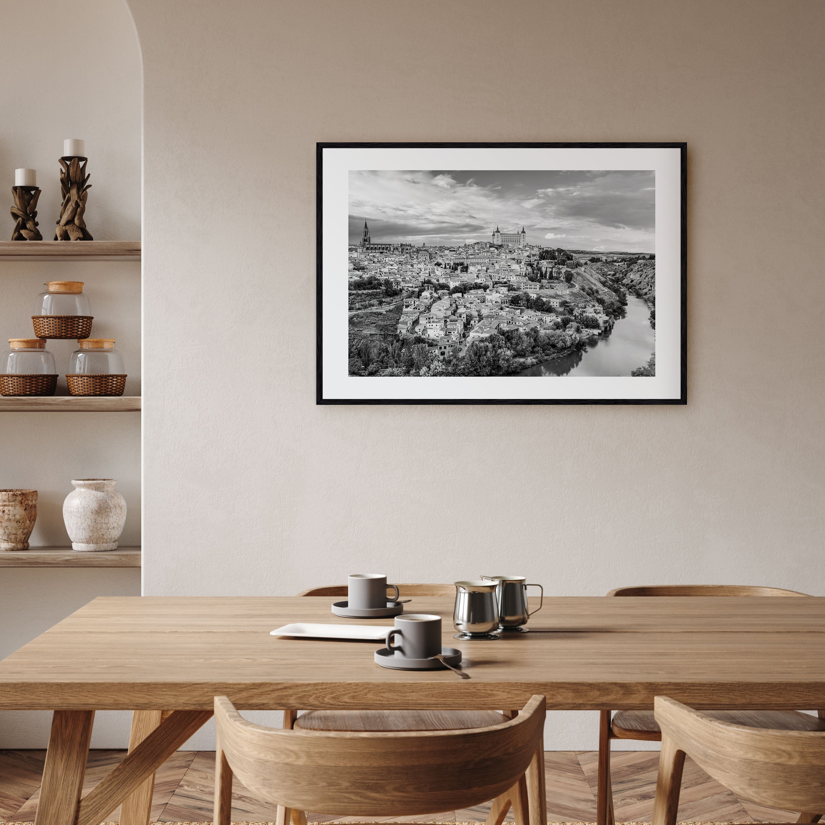Toledo, Spain Landscape B&W Poster